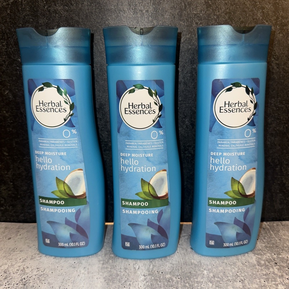 3 Lot Herbal Essences HELLO HYDRATION Moisturizing Shampoo Coconut